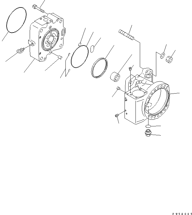 Схема запчастей Komatsu PC750-6-AM - ОСНОВН. НАСОС (/8) (NO. НАСОС)(№-) ОСНОВН. КОМПОНЕНТЫ И РЕМКОМПЛЕКТЫ