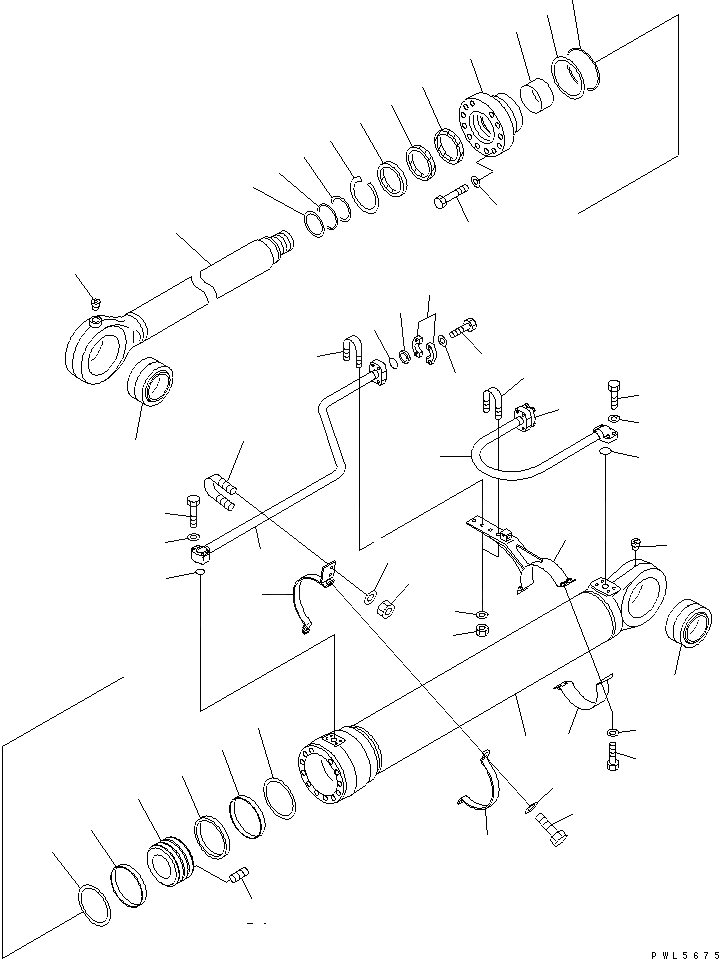 Схема запчастей Komatsu PC750-6-AM - ЦИЛИНДР КОВША (ДЛЯ ПОГРУЗ.)(№-) ОСНОВН. КОМПОНЕНТЫ И РЕМКОМПЛЕКТЫ