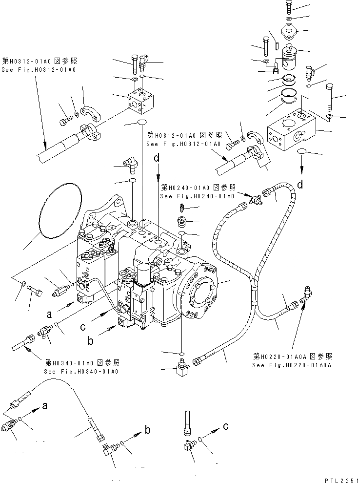 Схема запчастей Komatsu PC750-6 - NO. НАСОС (СОЕДИНИТ. ЧАСТИ) (СО СЪЕМОМ ПРОТИВОВЕСА)(№9-) ГИДРАВЛИКА
