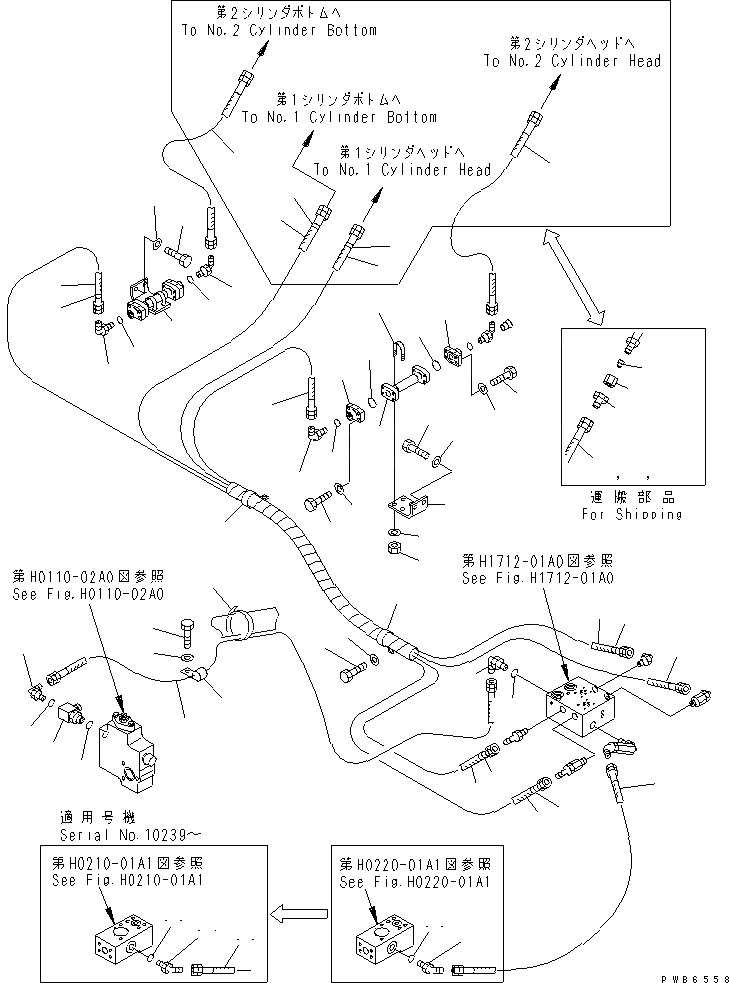 Схема запчастей Komatsu PC750-6 - СЪЕМ ПРОТИВОВЕСА ТРУБЫ (ТРУБЫ) ГИДРАВЛИКА