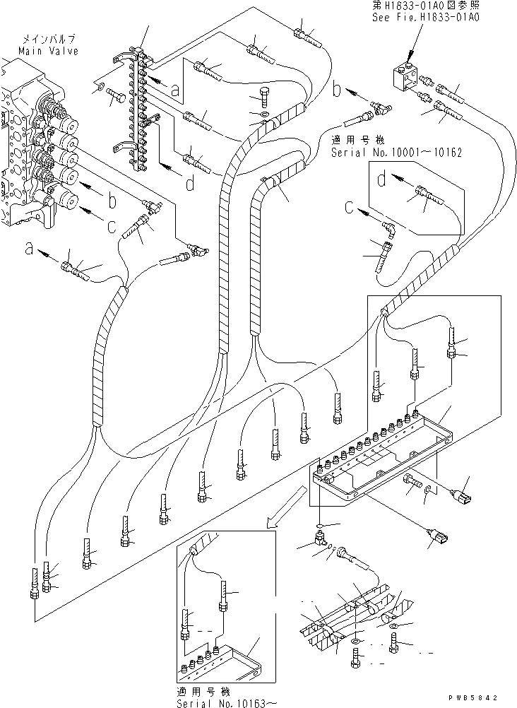 Схема запчастей Komatsu PC750-6 - PPC ЛИНИЯ СОЕД-Е (СОЕД-Е) (С ПРЕДОТВРАЩ. СМЕЩЕНИЯ)(№-8) ГИДРАВЛИКА