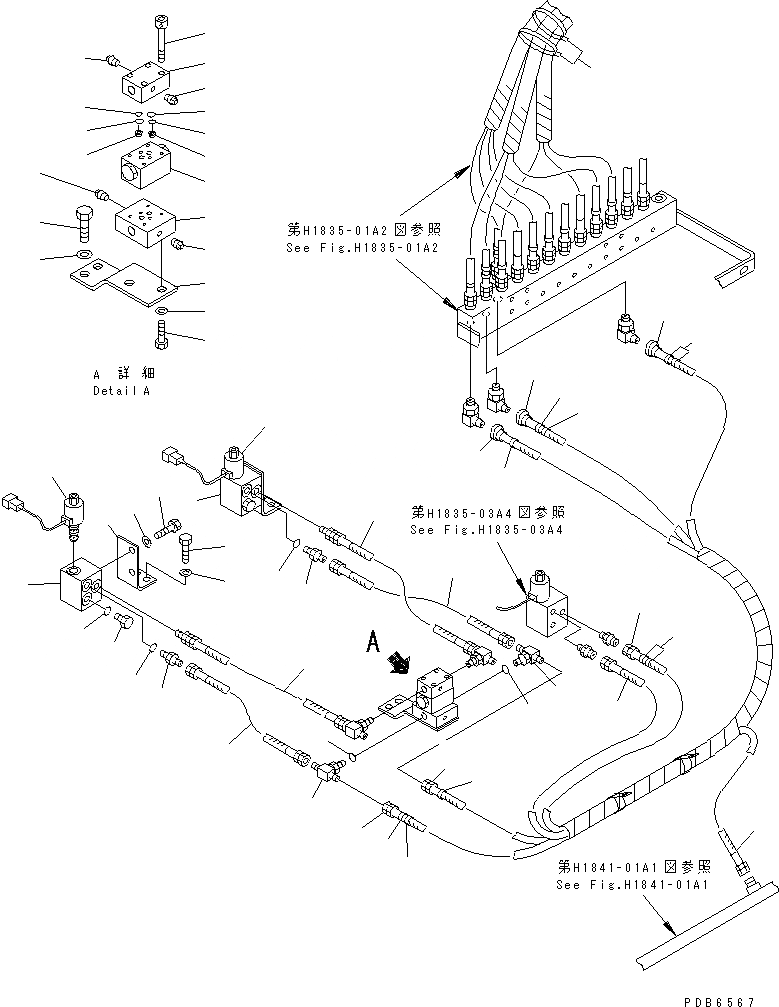 Схема запчастей Komatsu PC750-6 - PPC ЛИНИЯ СОЕД-Е (КЛАПАН) (ДЛЯ ПОГРУЗ.)(№-8) ГИДРАВЛИКА