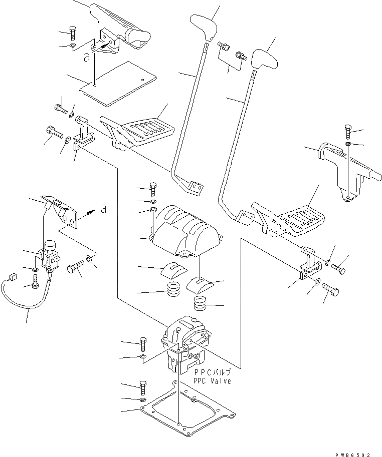 Схема запчастей Komatsu PC750-6 - ОСНОВН. КОНСТРУКЦИЯ (РЫЧАН УПРАВЛ-Я ХОДОМ) (НИЖН. РАЗГРУЗКА ТИП) (ДЛЯ ПОГРУЗ.)(№-8) КАБИНА ОПЕРАТОРА И СИСТЕМА УПРАВЛЕНИЯ