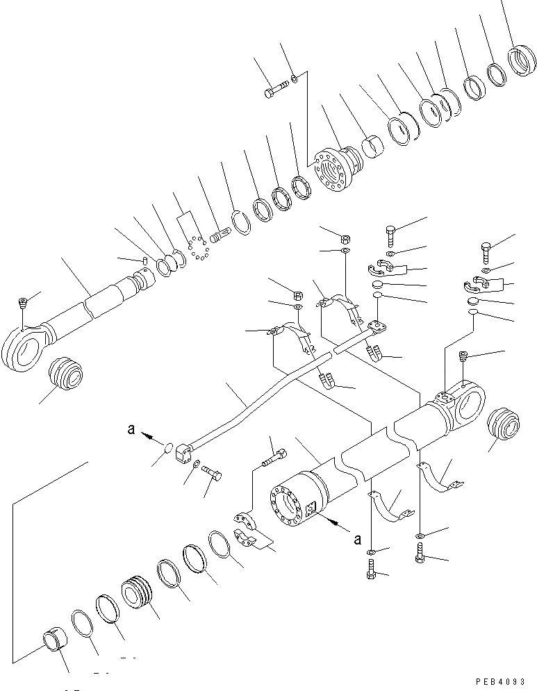 Схема запчастей Komatsu PC750-6 - ЦИЛИНДР РУКОЯТИ(ДЛЯ 8.M СТРЕЛА)(№-999) ОСНОВН. КОМПОНЕНТЫ И РЕМКОМПЛЕКТЫ