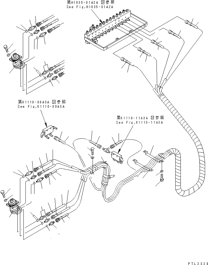 Схема запчастей Komatsu PC750-6 - ОСНОВН. КОНСТРУКЦИЯ (РАБОЧАЯ ЛИНИЯ PPC) (ШЛАНГИ¤ ЛЕВ.) (ДЛЯ ВЫС. КАБИНА) (ДЛЯ ПОГРУЗ.)(№9-) КАБИНА ОПЕРАТОРА И СИСТЕМА УПРАВЛЕНИЯ