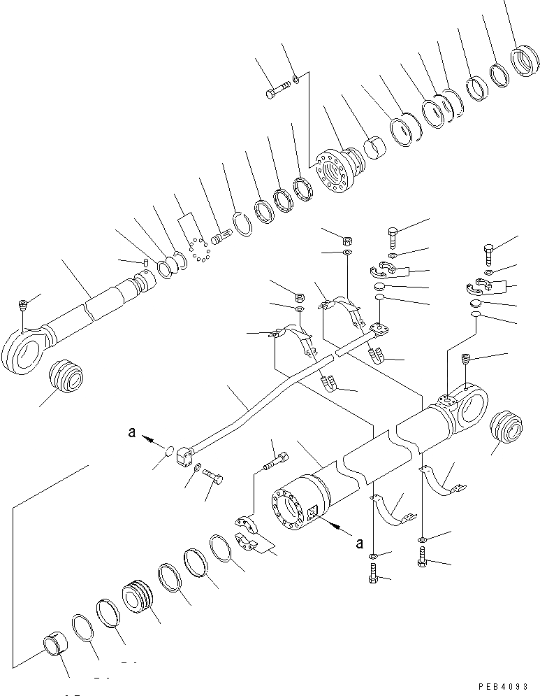 Схема запчастей Komatsu PC750-6 - ЦИЛИНДР РУКОЯТИ(ДЛЯ 8.M СТРЕЛА)(№-999) ОСНОВН. КОМПОНЕНТЫ И РЕМКОМПЛЕКТЫ