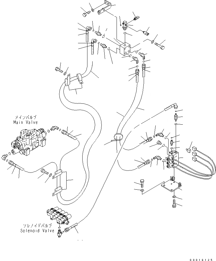 Схема запчастей Komatsu PC750-7 - PPC ПРЯМАЯ ЛОПАТА ЛИНИЯ (ДЛЯ ПОГРУЗ.) ГИДРАВЛИКА