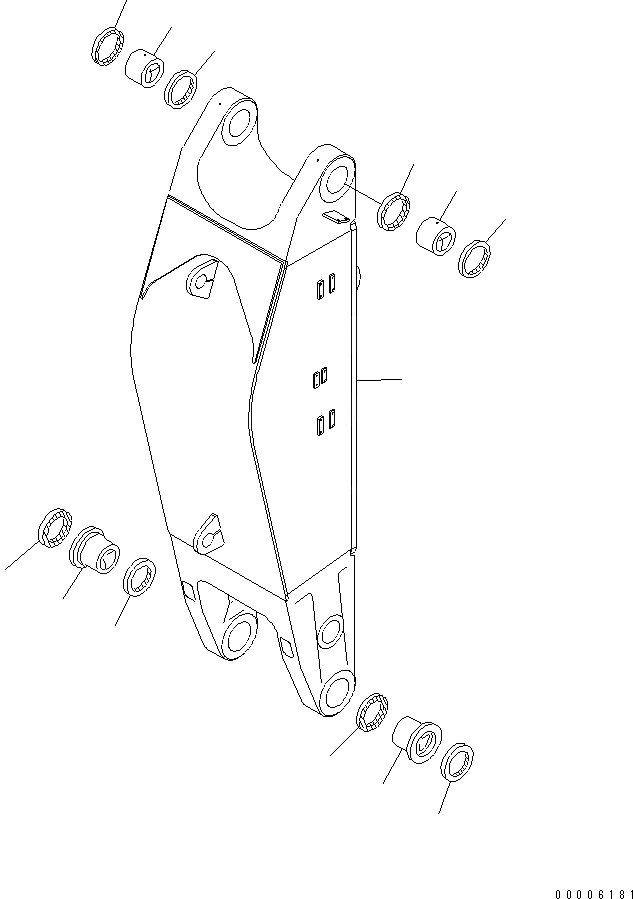 Схема запчастей Komatsu PC750-7 - РАБОЧЕЕ ОБОРУДОВАНИЕ (РУКОЯТЬ) (ДЛЯ ПОГРУЗ.) (СОЕДИНИТЕЛЬН. ЗВЕНО LESS) РАБОЧЕЕ ОБОРУДОВАНИЕ