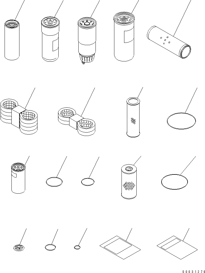 Схема запчастей Komatsu PC750-7 - ЗАП. ЧАСТИ(№7-) АКСЕССУАРЫ