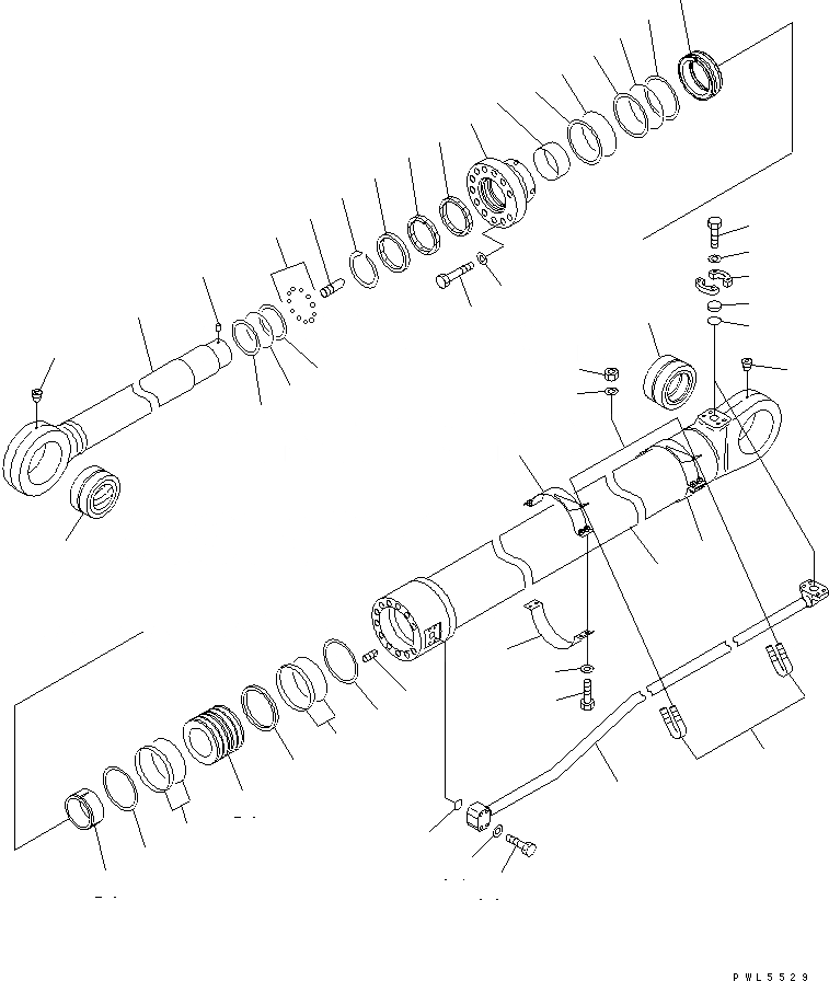 Схема запчастей Komatsu PC750-7-M1 - ЦИЛИНДР РУКОЯТИ(ДЛЯ 8.M СТРЕЛА) ОСНОВН. КОМПОНЕНТЫ И РЕМКОМПЛЕКТЫ