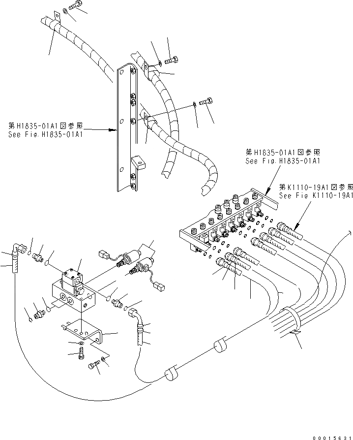 Схема запчастей Komatsu PC750LC-7K - PPC ЛИНИЯ СОЕД-Е (ДЕМПФИРУЮЩИЙ КЛАПАН УДАРА СТРЕЛЫ) ( ATT) ГИДРАВЛИКА