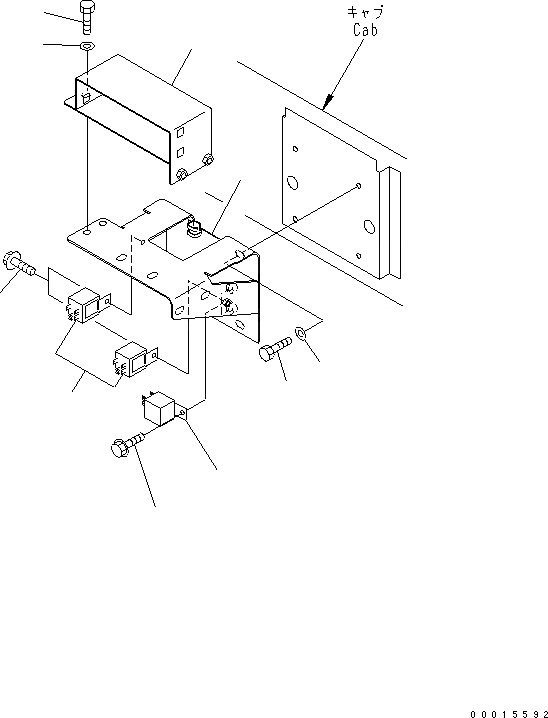 Схема запчастей Komatsu PC750LC-7K - РАДИО ЭЛЕМЕНТЫ КРЕПЛЕНИЯ КАБИНА ОПЕРАТОРА И СИСТЕМА УПРАВЛЕНИЯ