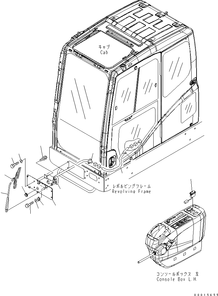 Схема запчастей Komatsu PC750LC-7K - НИЖН. ДВОРНИКИ КАБИНА ОПЕРАТОРА И СИСТЕМА УПРАВЛЕНИЯ