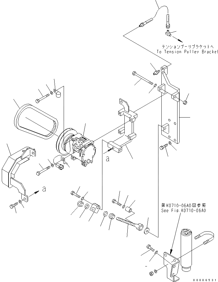 Схема запчастей Komatsu PC750LC-7K - КОНДИЦ. ВОЗДУХА (КОМПРЕССОР) КАБИНА ОПЕРАТОРА И СИСТЕМА УПРАВЛЕНИЯ