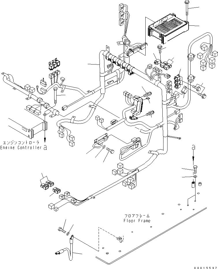 Схема запчастей Komatsu PC750LC-7K - ОСНОВН. КОНСТРУКЦИЯ (ЭЛЕКТР.) КАБИНА ОПЕРАТОРА И СИСТЕМА УПРАВЛЕНИЯ
