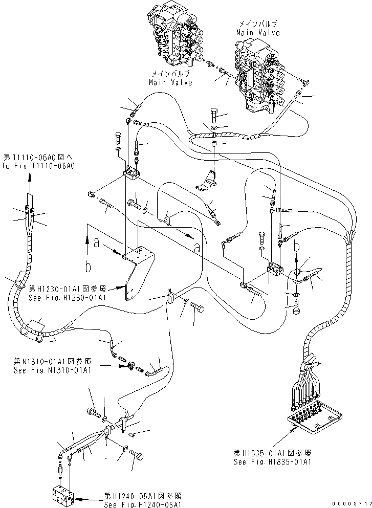 Схема запчастей Komatsu PC750LC-7 - ПРЕДОТВРАЩ. СМЕЩЕНИЯ ЛИНИИ (ГЛАВН. ЛИНИЯ) (СТОЙКА) (/) ГИДРАВЛИКА