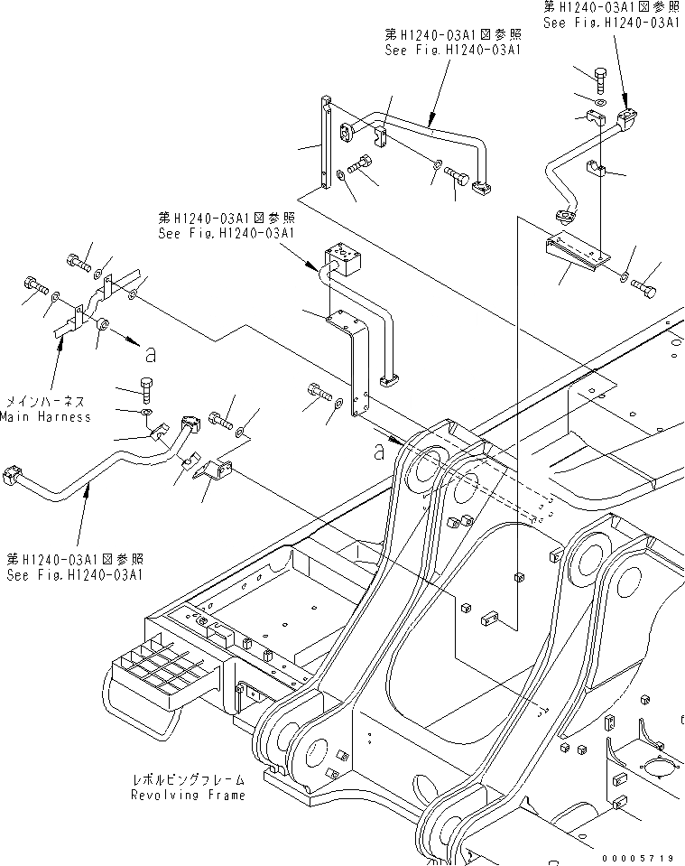 Схема запчастей Komatsu PC750LC-7 - ПРЕДОТВРАЩ. СМЕЩЕНИЯ ЛИНИИ (ГЛАВН. ЛИНИЯ) (ОСНОВНАЯ РАМА ) (/) ГИДРАВЛИКА