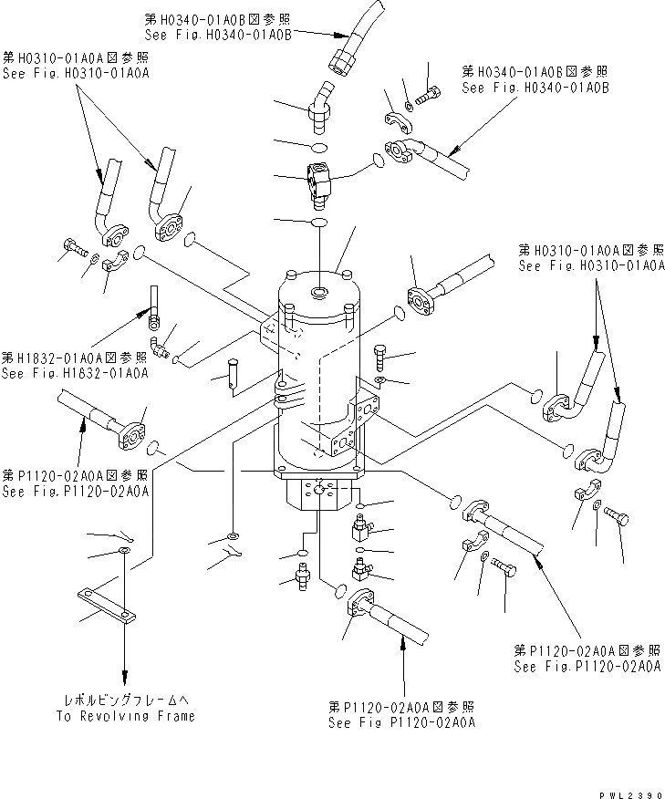 Схема запчастей Komatsu PC750LC-6 - ПОВОРОТНОЕ СОЕДИНЕНИЕ (СОЕДИНИТЕЛЬН. ЧАСТИ)(№9-999) ПОВОРОТН. КРУГ И КОМПОНЕНТЫ