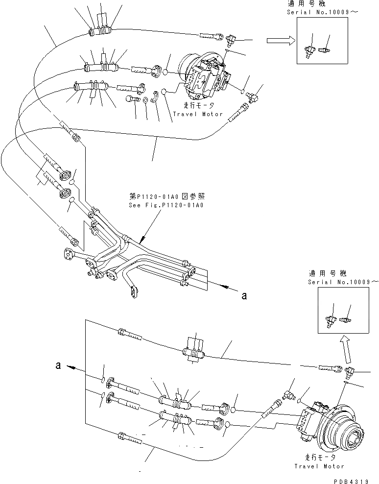 Схема запчастей Komatsu PC750LC-6 - ГИДРОЛИНИЯ ХОДА(МОТОР ) (LC)(№-8) НИЖНЯЯ ГИДРОЛИНИЯ И ЛИНИЯ ХОДА