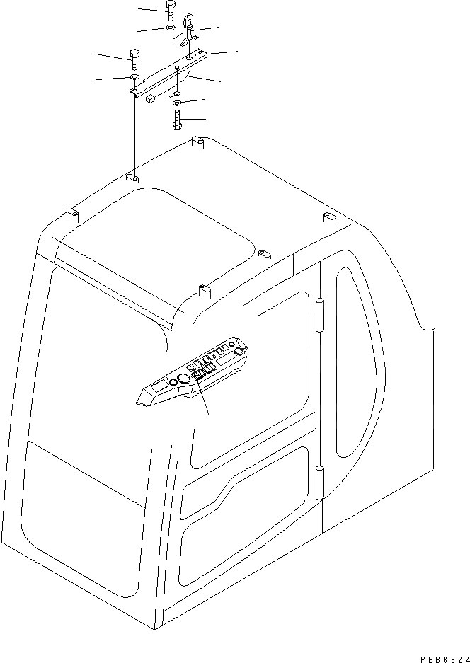 Схема запчастей Komatsu PC750LC-6K-01 - ПРОБЛЕСК. МАЯККРЕПЛЕНИЕ ЭЛЕКТРИКА