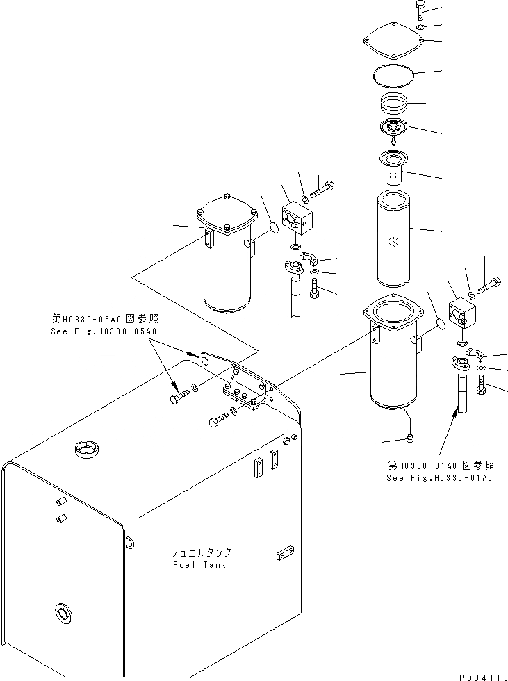 Схема запчастей Komatsu PC750LC-6K-01 - ОСНОВН. КЛАПАН ВОЗВРАТ. ТРУБЫ (ФИЛЬТР.) (/)(№K-K999) ГИДРАВЛИКА