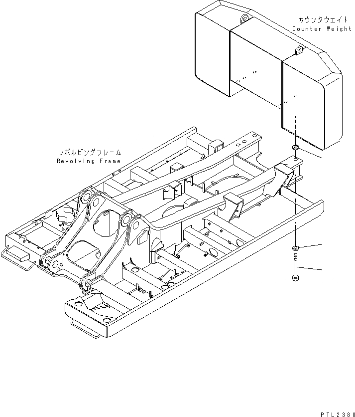 Схема запчастей Komatsu PC750LC-6K-01 - КРЕПЛЕНИЕ ПРОТИВОВЕСА(№K-) ЧАСТИ КОРПУСА