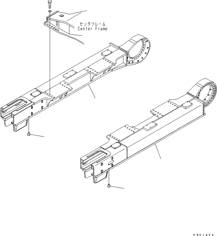 Схема запчастей Komatsu PC750LC-6K-01 - ГУСЕНИЧНАЯ РАМА(№K-) ХОДОВАЯ