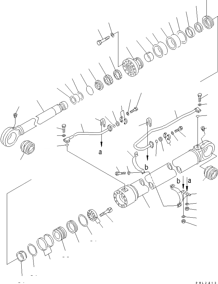 Схема запчастей Komatsu PC750LC-6K-01 - ЦИЛИНДР СТРЕЛЫ(ДЛЯ ЭКСКАВАТ.)(№K-K999) РАБОЧЕЕ ОБОРУДОВАНИЕ