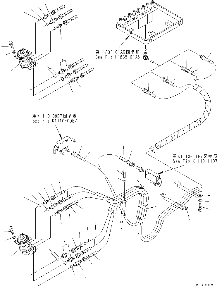 Схема запчастей Komatsu PC750SE-6 - ОСНОВН. КОНСТРУКЦИЯ (РАБОЧАЯ ЛИНИЯ PPC) (ШЛАНГИ¤ ЛЕВ.)(№-) КАБИНА ОПЕРАТОРА И СИСТЕМА УПРАВЛЕНИЯ