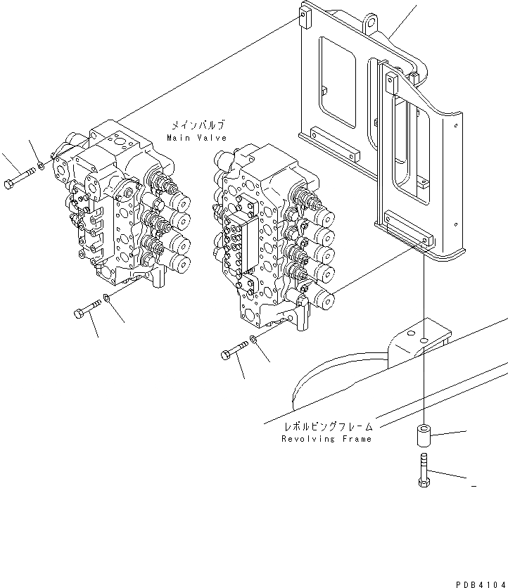 Схема запчастей Komatsu PC750SE-6K-01 - ОСНОВН. КЛАПАН (КЛАПАН STNAD)(№K-K999) ГИДРАВЛИКА