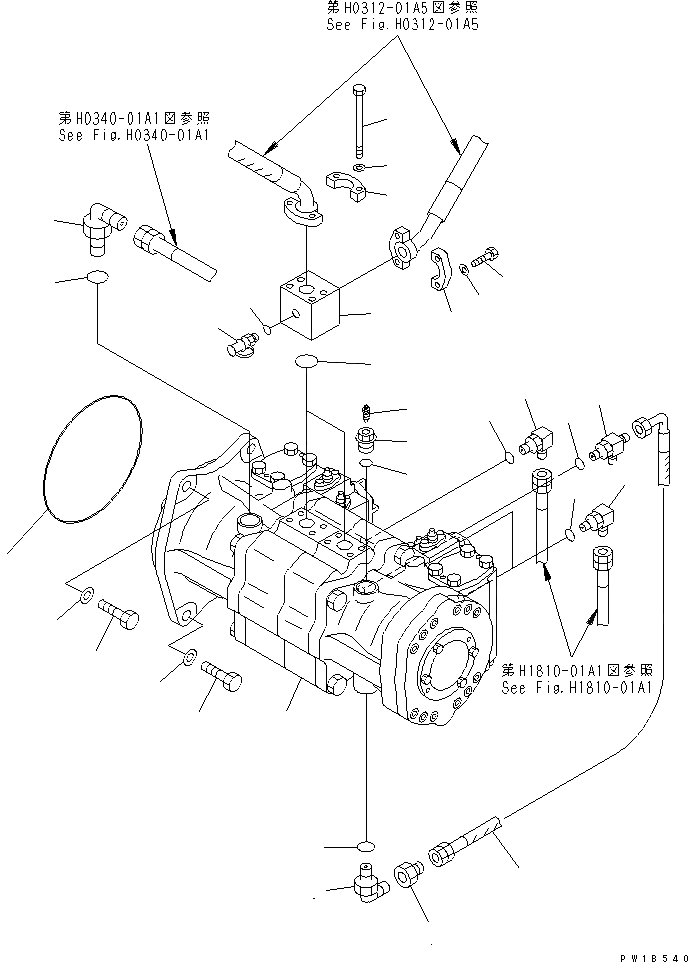 Схема запчастей Komatsu PC750SE-6K-01 - NO. НАСОС (СОЕДИНИТ. ЧАСТИ)(№K-) ГИДРАВЛИКА