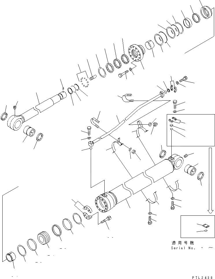 Схема запчастей Komatsu PC750SE-6K-01 - ЦИЛИНДР РУКОЯТИ(ДЛЯ ЭКСКАВАТ.)(№K-K999) РАБОЧЕЕ ОБОРУДОВАНИЕ