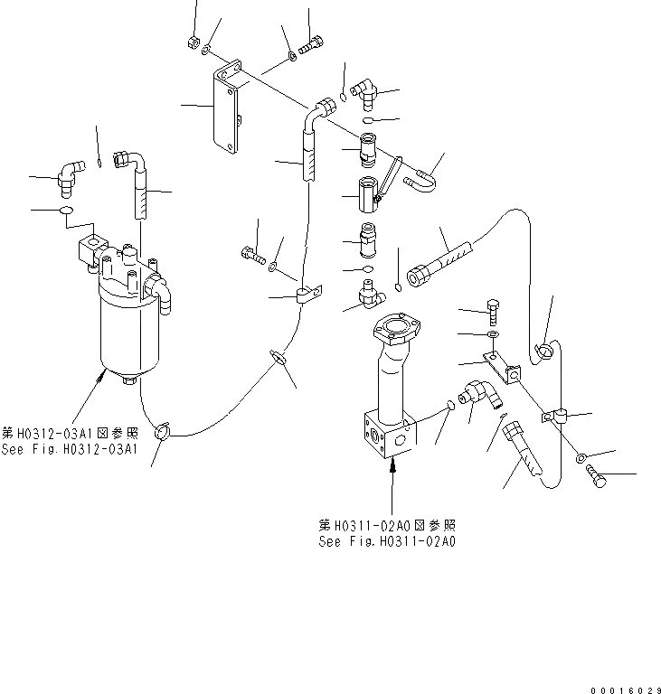 Схема запчастей Komatsu PC750SE-7 - НАСОС ДРЕНАЖН. ТРУБЫ (СЪЕМ ПРОТИВОВЕСА ИЛИ МОРОЗОУСТОЙЧИВ. СПЕЦИФ-Я) ГИДРАВЛИКА