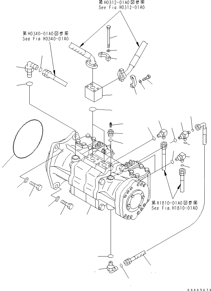 Схема запчастей Komatsu PC750SE-7-M1 - NO. НАСОС (СОЕДИНИТ. ЧАСТИ) ГИДРАВЛИКА