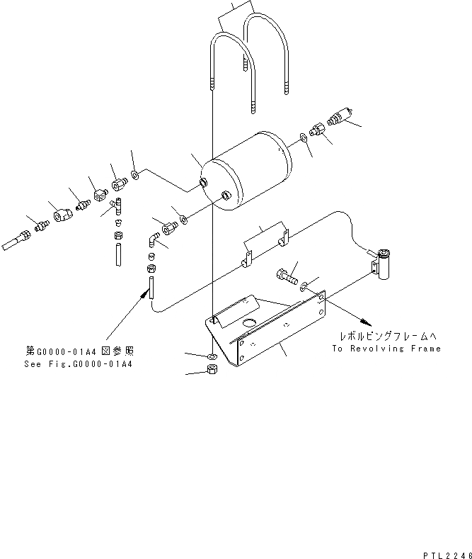 Схема запчастей Komatsu PC750SE-6K-J - ВОЗД. СИСТЕМА (ВОЗД. БАЛЛОН)(№9-) ВОЗД. СИСТЕМА