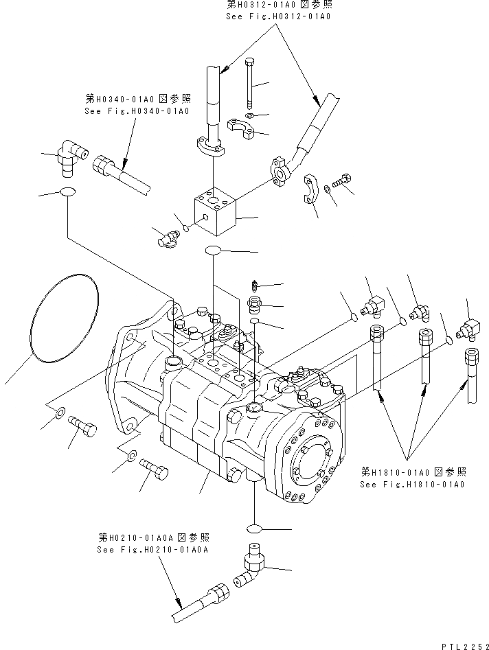 Схема запчастей Komatsu PC750SE-6K-J - NO. НАСОС (СОЕДИНИТ. ЧАСТИ)(№9-8) ГИДРАВЛИКА