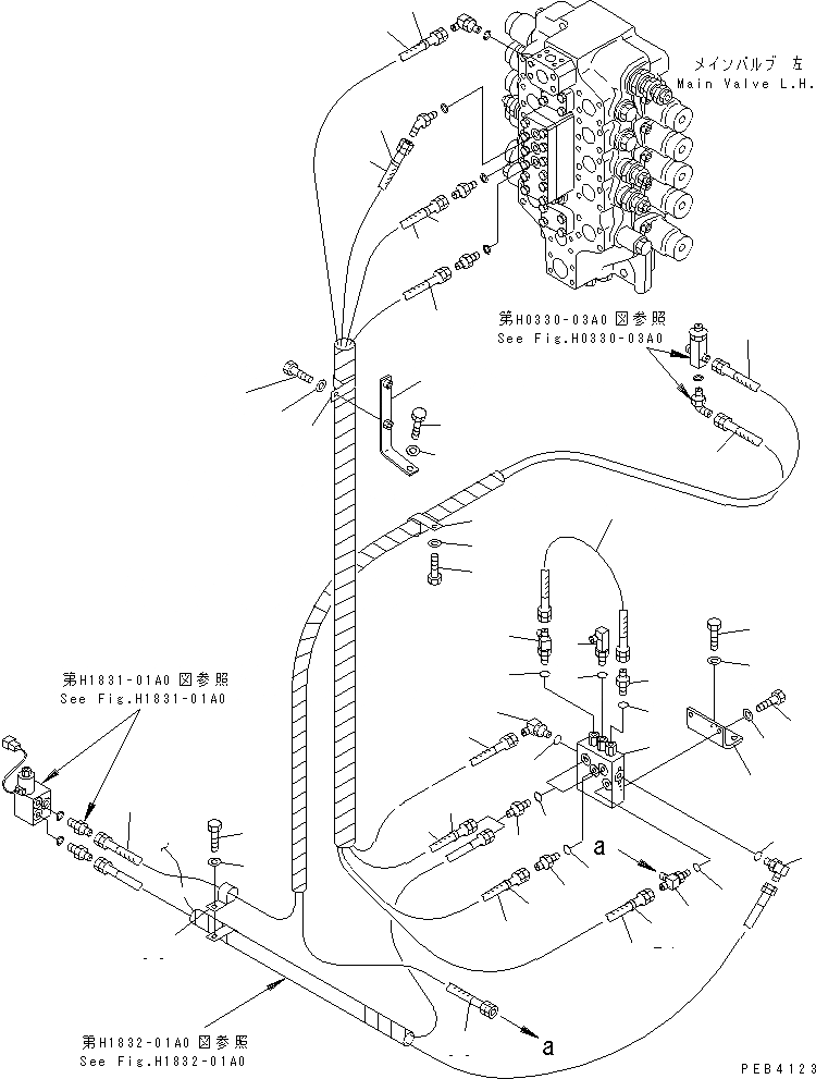 Схема запчастей Komatsu PC750SE-6K-J - РАСПРЕДЕЛИТ. КЛАПАН ЛИНИЯ (ГЛАВН. КЛАПАН)(№-8) ГИДРАВЛИКА
