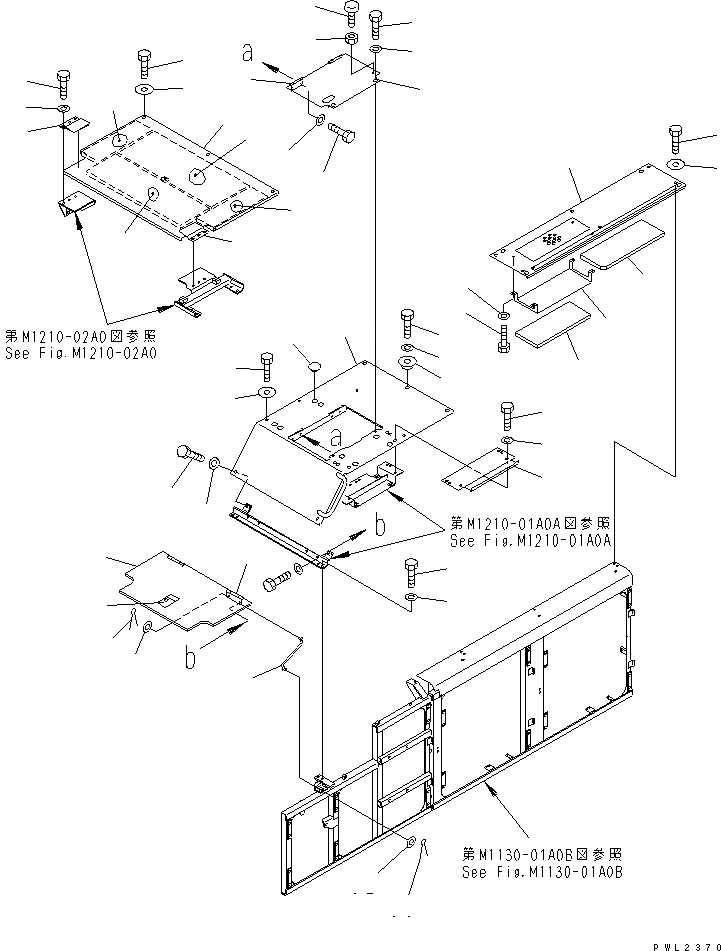 Схема запчастей Komatsu PC750SE-6K-J - КРЫШКА(ВЕРХН.) (COVER) (КАБИНА) (С F.O.P.S.)(№9-999) ЧАСТИ КОРПУСА