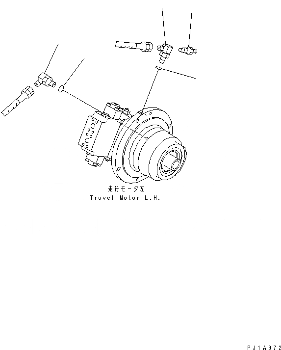 Схема запчастей Komatsu PC750SE-6K-J - ГУСЕНИЧНАЯ РАМА (ХОД ТРУБЫ) (МОТОР ) (ЛЕВ.)(№9-999) ХОДОВАЯ