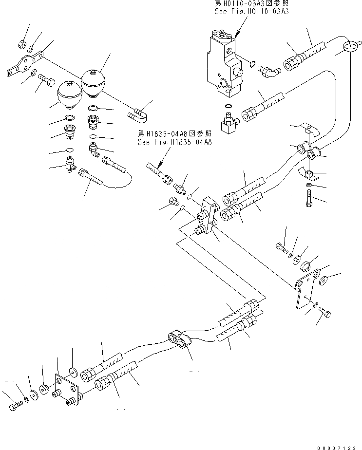 Схема запчастей Komatsu PC750SE-6K-LS - ЛИНИЯ НАСОСА PPC (ДЛЯ ПОГРУЗ.)(№K-) ГИДРАВЛИКА