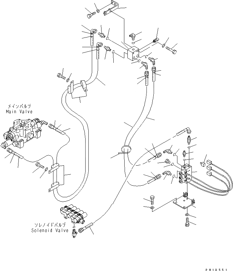 Схема запчастей Komatsu PC750SE-6K-LS - PPC ПРЯМАЯ ЛОПАТА ЛИНИЯ (ДЛЯ ПОГРУЗ.)(№K-) ГИДРАВЛИКА