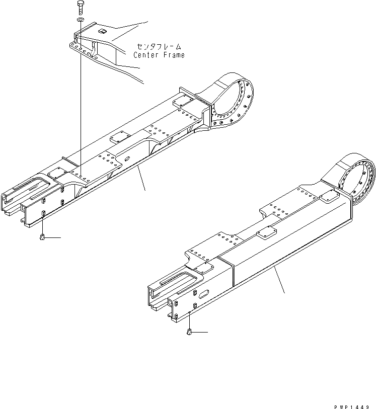 Схема запчастей Komatsu PC750SE-6K-LS - ГУСЕНИЧНАЯ РАМА(№K-) ХОДОВАЯ