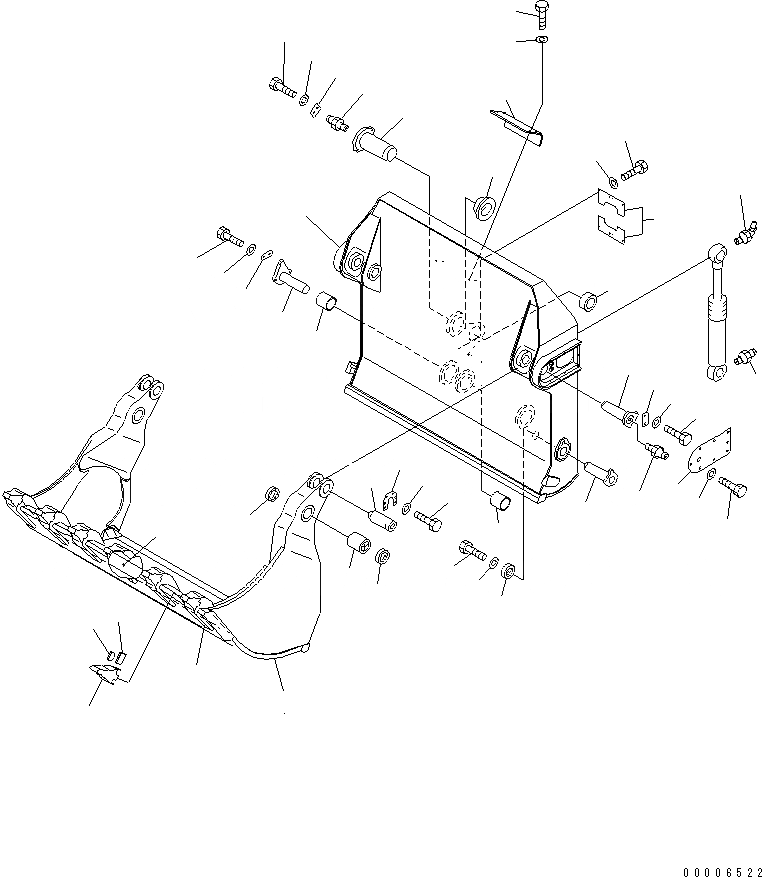 Схема запчастей Komatsu PC750SE-6K-LS - НИЖН. РАЗГРУЗКА КОВШ¤ .M (ВЕРТИКАЛЬН. ПАЛЕЦ) (ДЛЯ ПОГРУЗ.)(№K-) РАБОЧЕЕ ОБОРУДОВАНИЕ