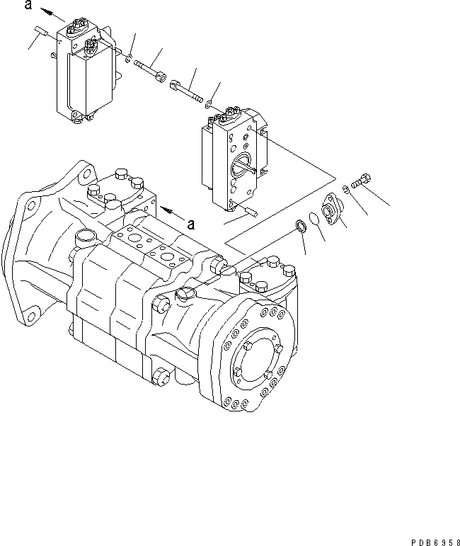 Схема запчастей Komatsu PC750SE-7K - ОСНОВН. НАСОС (9/9) (N. НАСОС) ОСНОВН. КОМПОНЕНТЫ И РЕМКОМПЛЕКТЫ