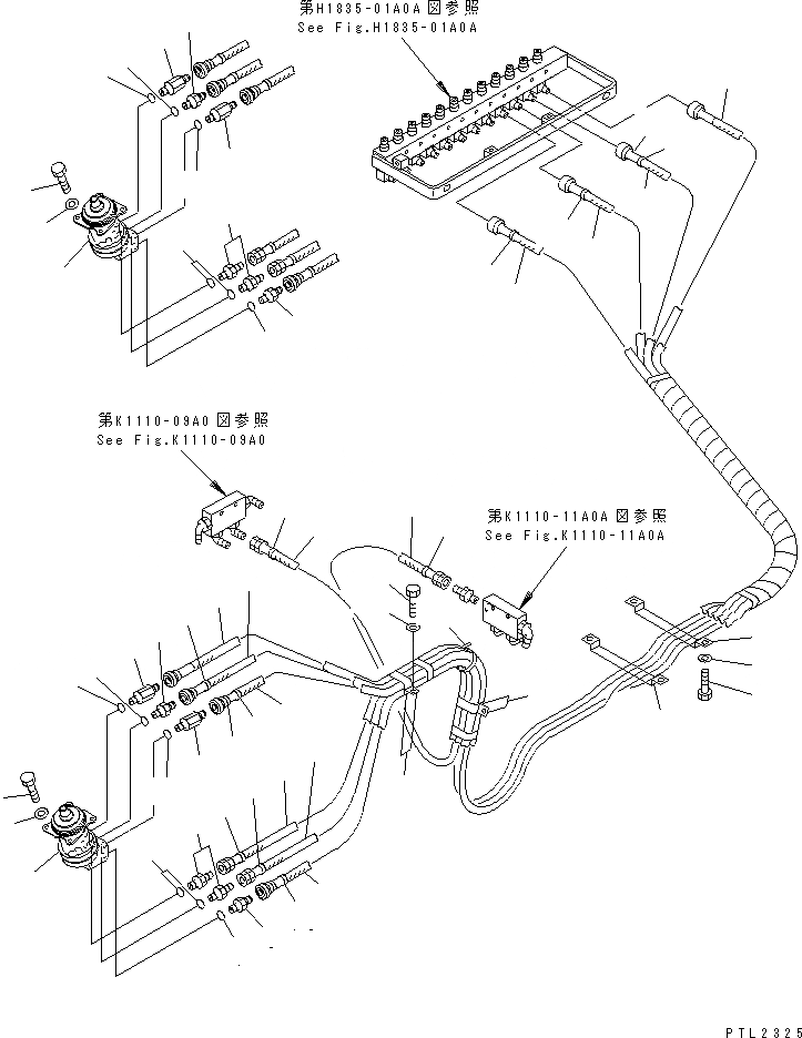 Схема запчастей Komatsu PC750SE-6 - ОСНОВН. КОНСТРУКЦИЯ (РАБОЧАЯ ЛИНИЯ PPC) (ШЛАНГИ¤ ЛЕВ.)(№9-999) КАБИНА ОПЕРАТОРА И СИСТЕМА УПРАВЛЕНИЯ