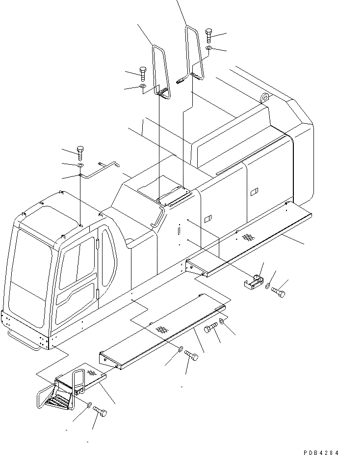Схема запчастей Komatsu PC750SE-6 - ЛЕВ. СТУПЕНИ(№-9) РАЗНОЕ