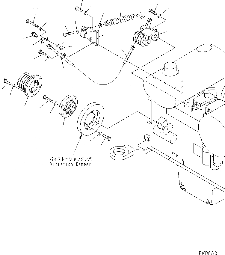 Схема запчастей Komatsu PC750SE-6K - ДВИГАТЕЛЬ (ПРИВОД ВЕНТИЛЯТОРА)(№K-K999) КОМПОНЕНТЫ ДВИГАТЕЛЯ