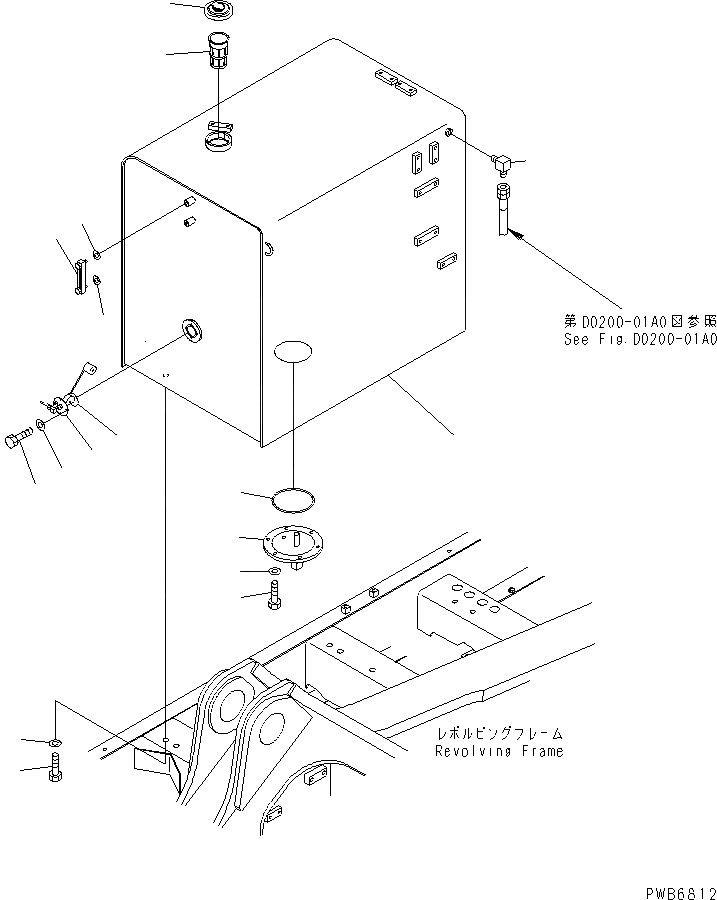 Схема запчастей Komatsu PC750SE-6K - ТОПЛИВН. БАК.(№K-K) ТОПЛИВН. БАК. AND КОМПОНЕНТЫ