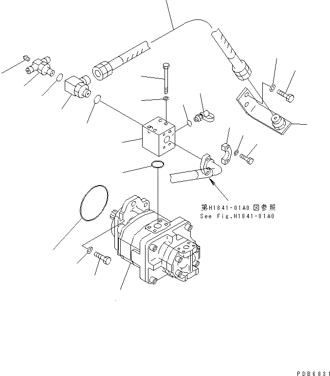 Схема запчастей Komatsu PC750SE-6K - ПРИВОД НАСОС (СОЕДИНИТ. ЧАСТИ)(№K-K) ГИДРАВЛИКА