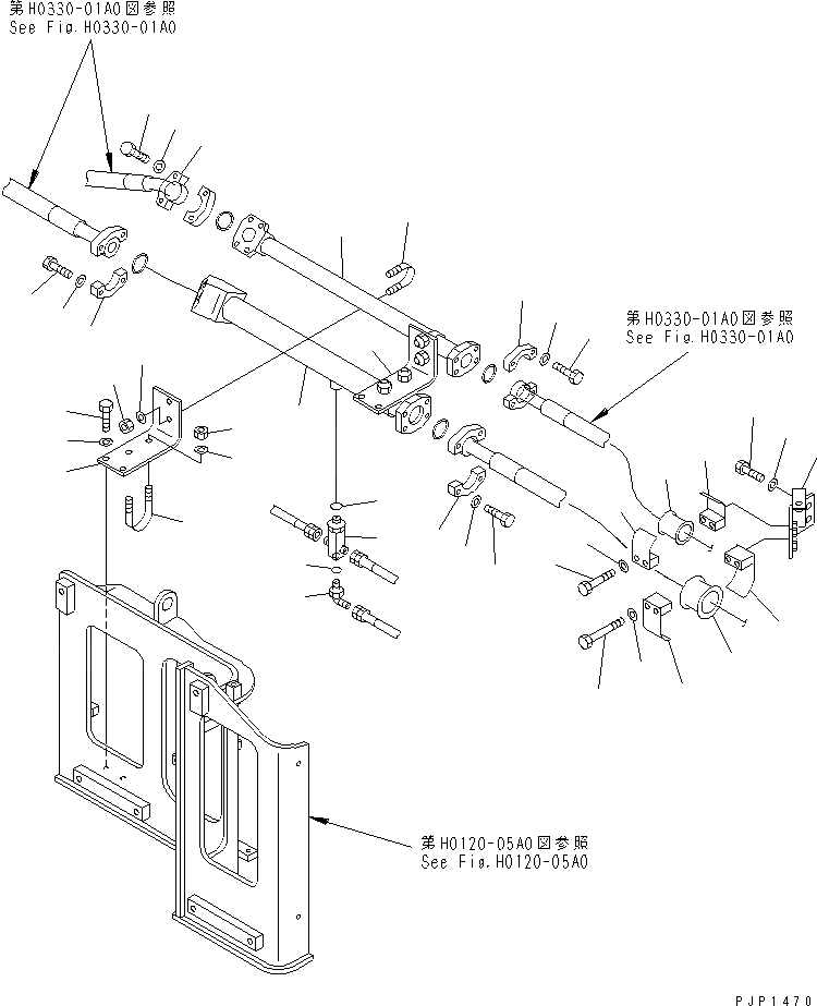 Схема запчастей Komatsu PC750SE-6K - ОСНОВН. КЛАПАН ВОЗВРАТ. ТРУБЫ (ТРУБКА) (/)(№K-K999) ГИДРАВЛИКА